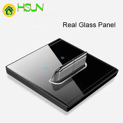 Переключатель с сбросом закаленного стекла черный переключатель типа 86 1 2 3 4