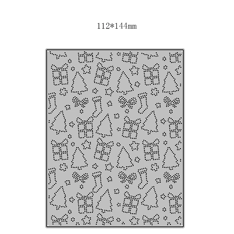 

New Spotted Christmas Gifts Plate Craft Embossing Mold 2021 Metal Cutting Dies for DIY Decorative Scrapbooking Album Card Making
