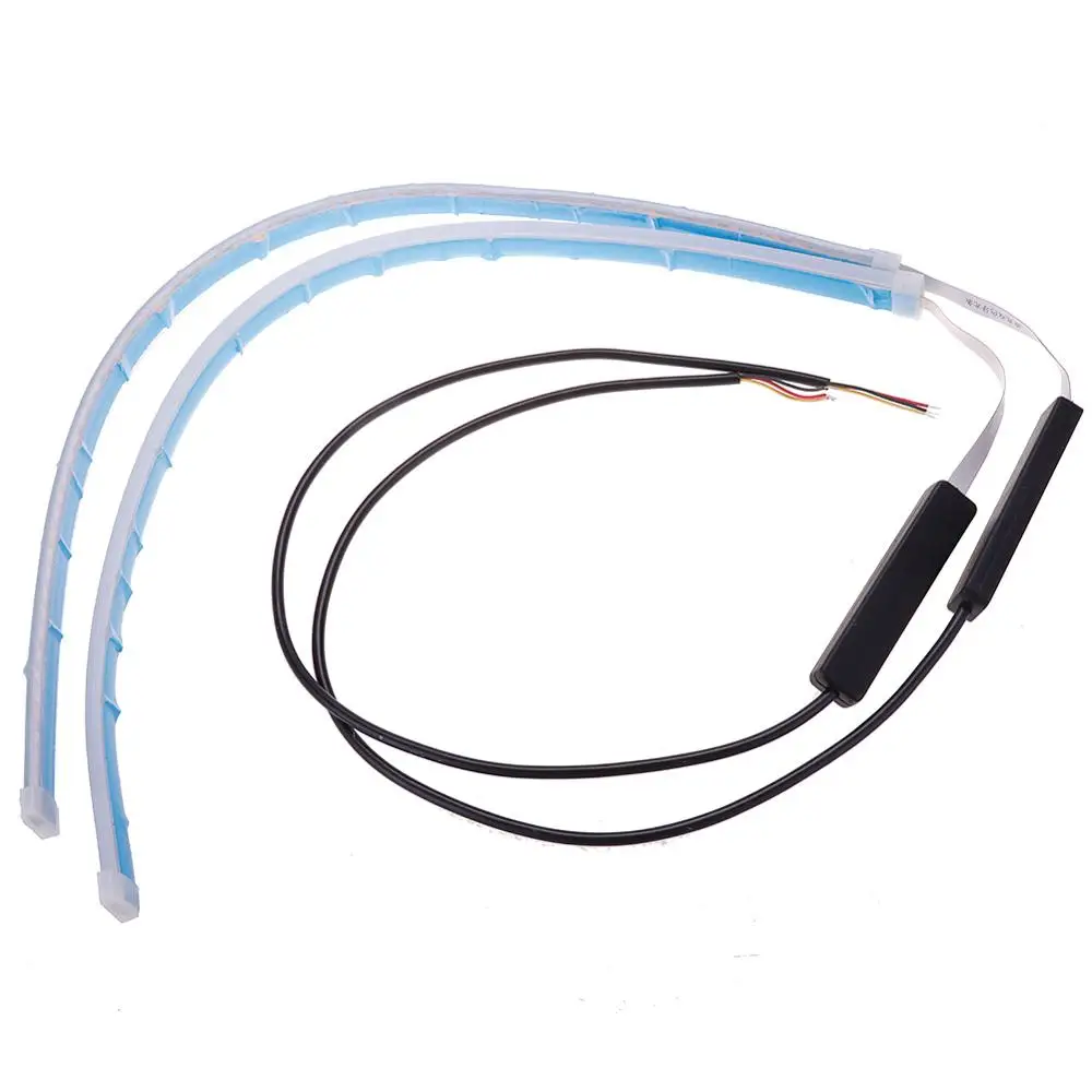 Дневные ходовые огни Светодиодные ДХО белые с желтым сигналом поворота лента для