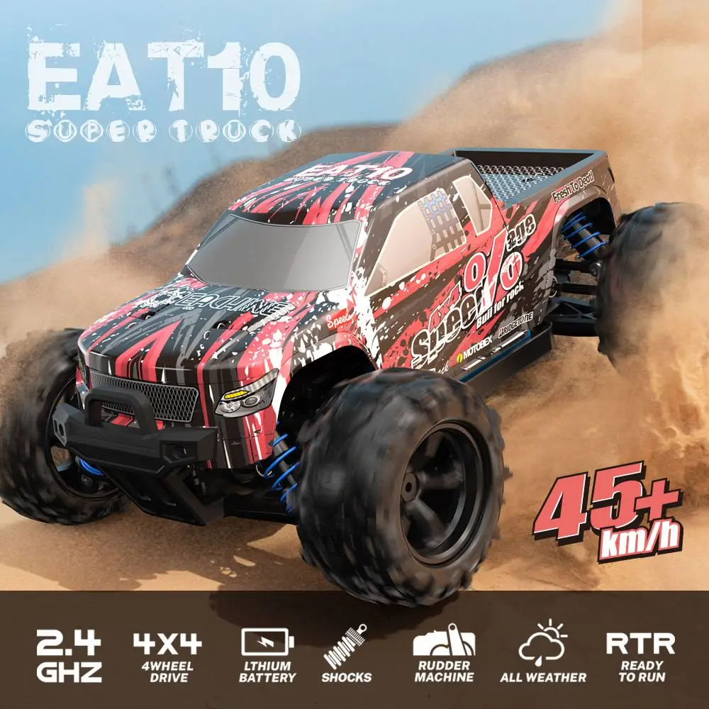 

Eachine EAT10 RC Car 1:18 Brushless Truck 4WD High Speed 42 Km/h All Terrains Electric Off Road Monster Model Vehicle Crawler