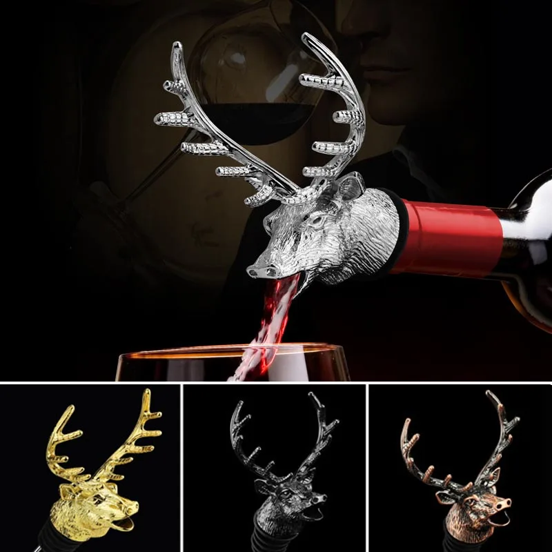 1 шт. пробка в форме головы оленя из цинкового сплава|Пробки для вина| |