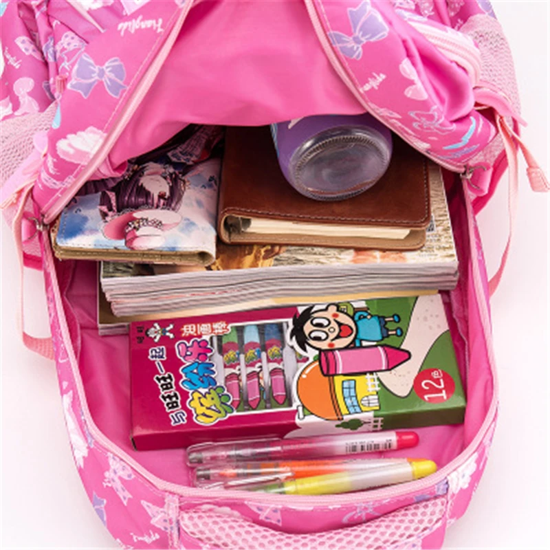 3pcs Set Children Waterproof Schoolbags for Girls Princess School Backpacks Kids Printing Backpacks Schoolbag Child Girl Satchel