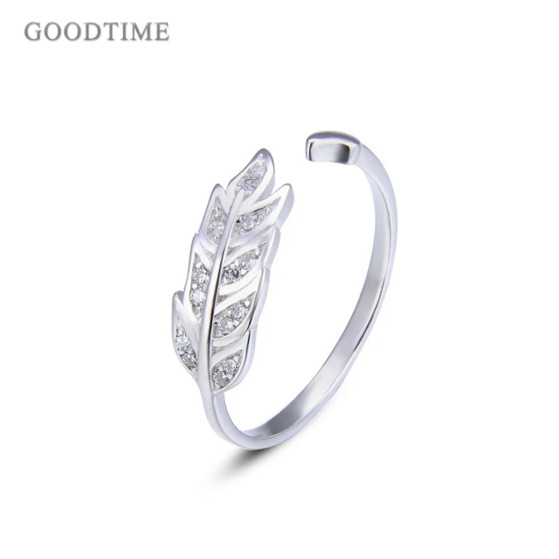 

Fashion Women Rings Pure 925 Sterling Silver Ring Leaf Zircon Rhinestone Ring Jewelry Accessories For Girl Lady Party Dress Up