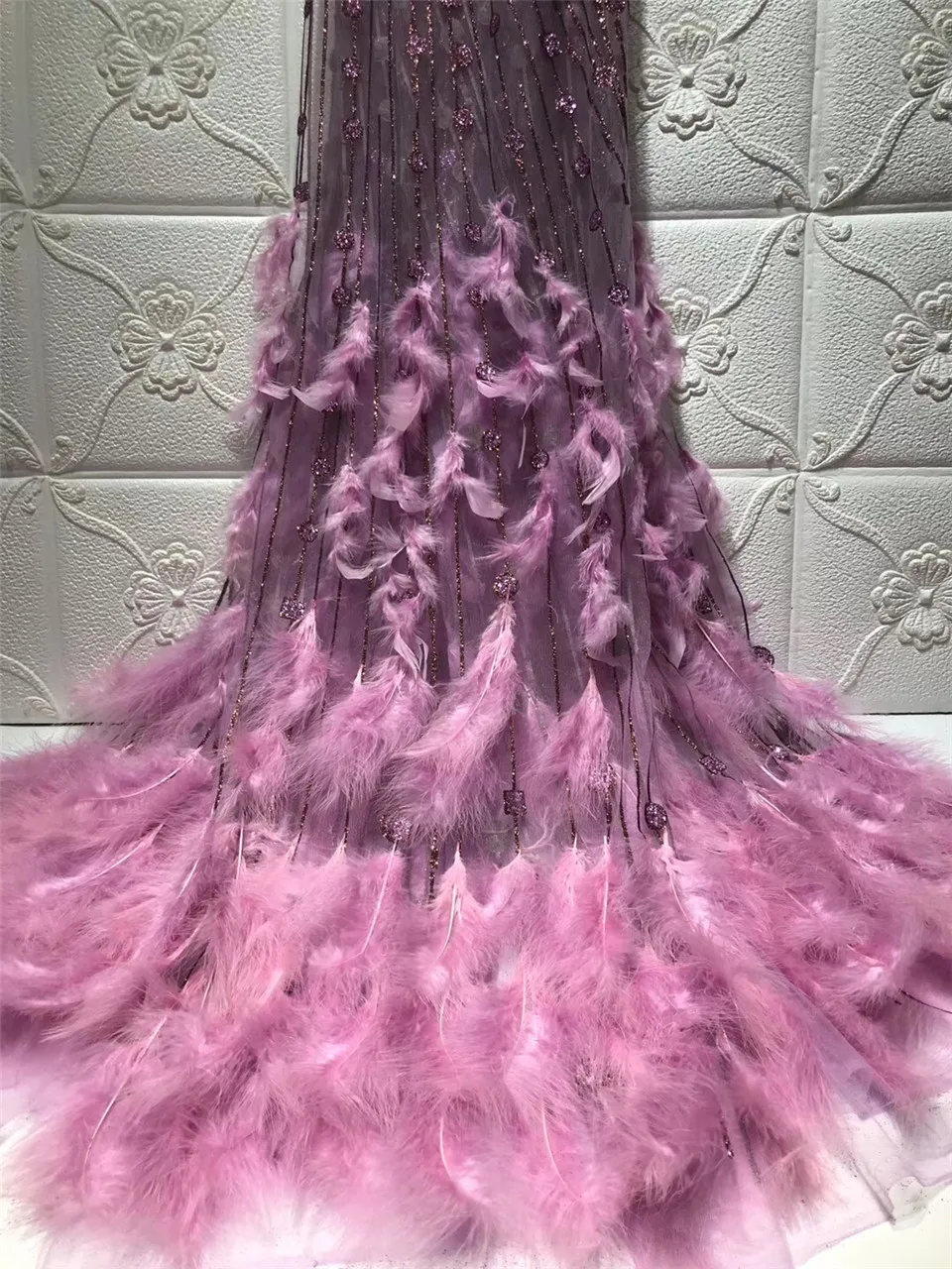 

African Lace Fabric 2022 High Quality Lace Bride 3D Lace Fabric Nigeria Tulle Mesh Lace Fabric ZX3677