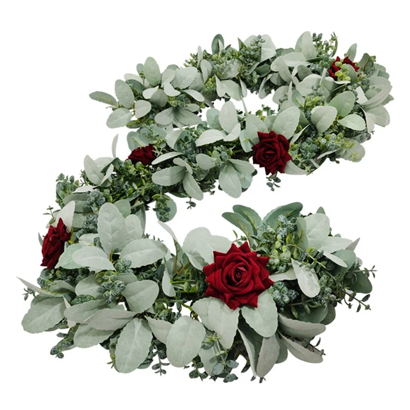 

Artificial Rose Flower Vine Fake Vine Hanging Garland Ivy for Wall Wedding Arch Party Office Garden Farmhouse Home Decor