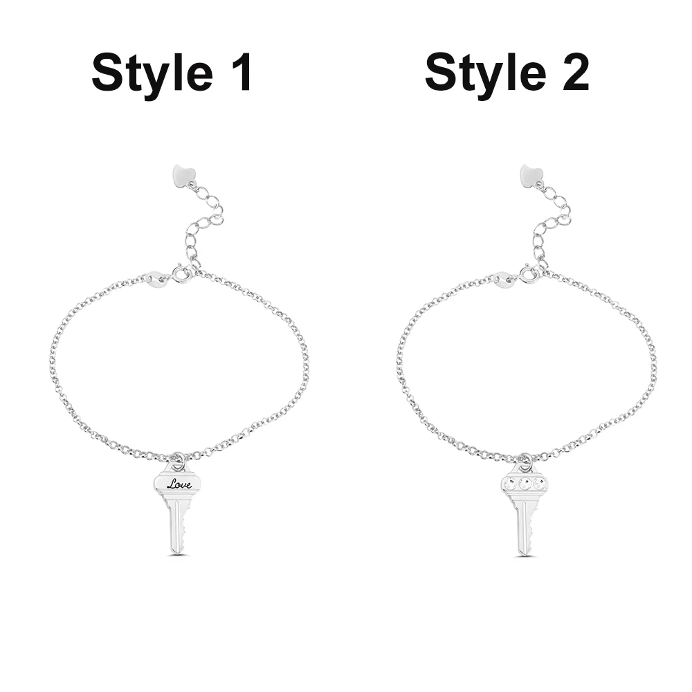 

Sweey Wholesale Personalized Key Name Bracelet Customize Stunning Bracelet with Birthstone Perfect Gift for Women