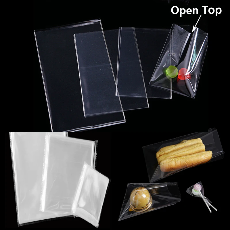 

Super Value Baking Packing Bag Transparent Plastic bag Lollipop Bag 50/100 pcs/lot For Candy Wrapping Bread Wrapping