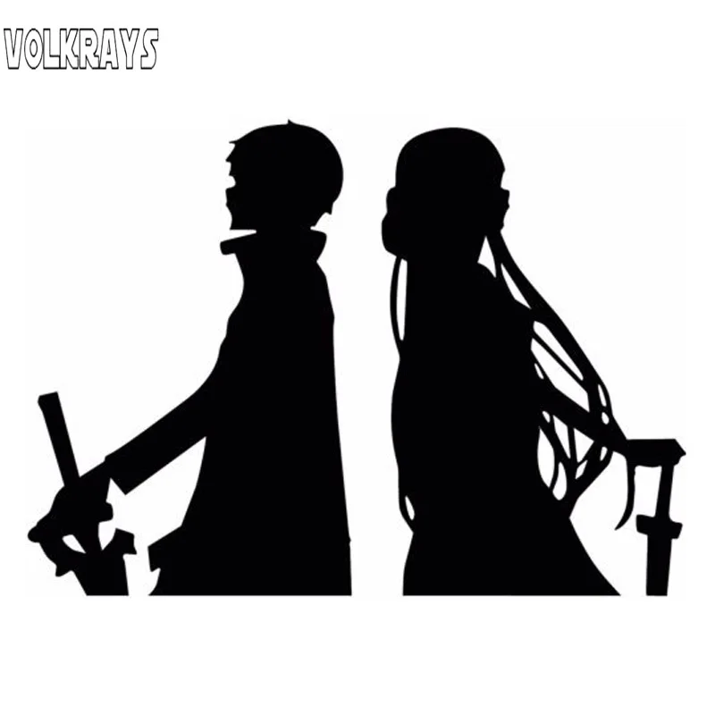 Volkrays креативные автомобильные стикеры Sword Art Online(Sao) аксессуары Kirito Asuna