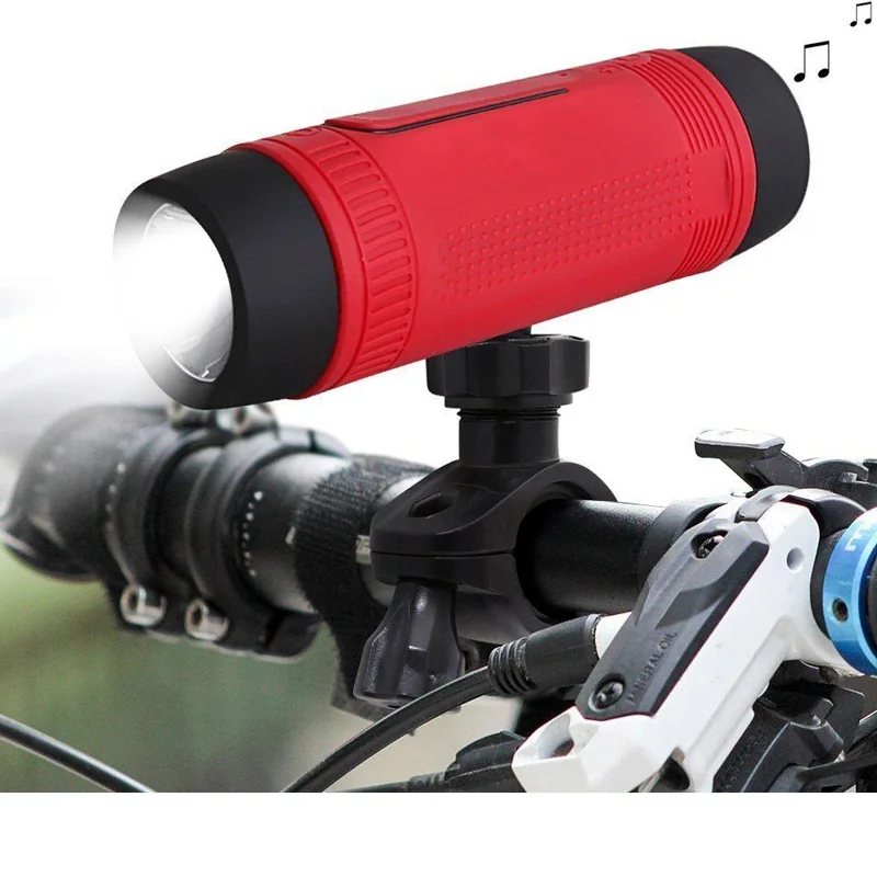 Column Bluetooth Speaker Fm Radio Waterproof Portable Sound Box Outdoor Boombox Mini Wireless Bicycle Speaker+Mounting | Электроника