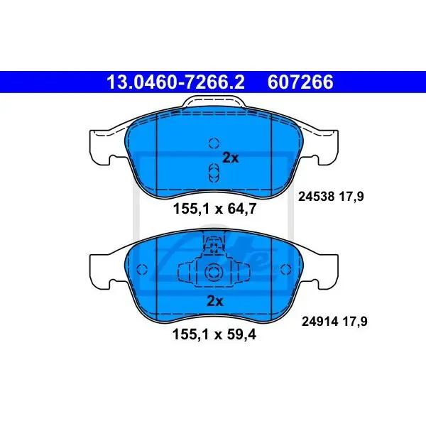 Колодки дисковые передние Renault Fluence/Megane/Scenic 1.2-2.0/ |