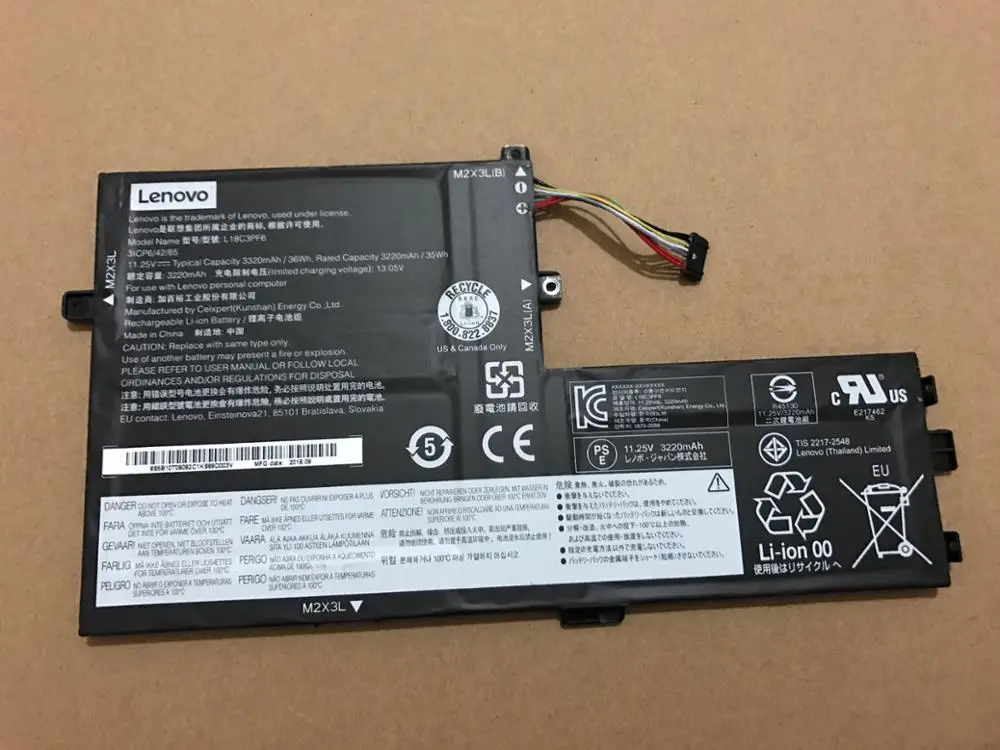 Новый оригинальный аккумулятор для Lenovo IdeaPad C340 S340 14 5B10T09095 L18C3PF7 L18M3PF6 L18M3PF7 11 4 V