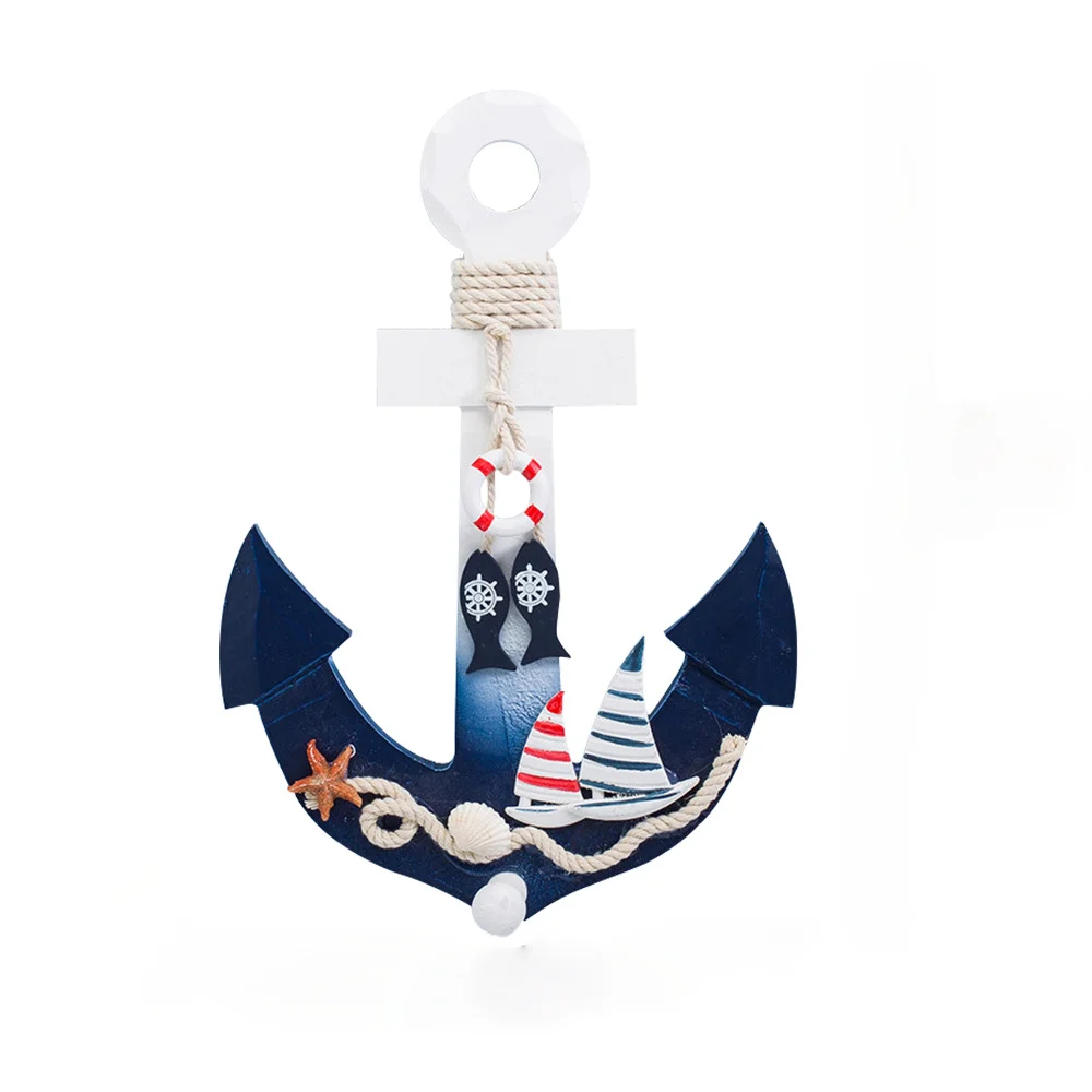 Дерево якорь настенное украшение висячий Морской Декор Средиземноморский Стиль
