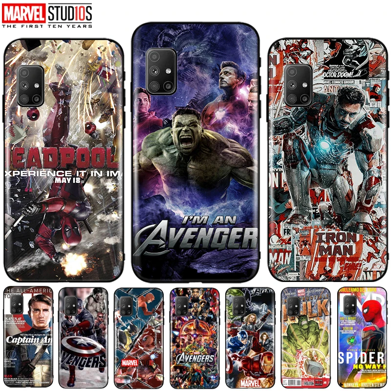 

Marvel Avengers Phone Case For Samsung Galaxy M51 Soft Coque Cover Hulk Captain America Iron Man Spider Man Deadpool Thor Venom