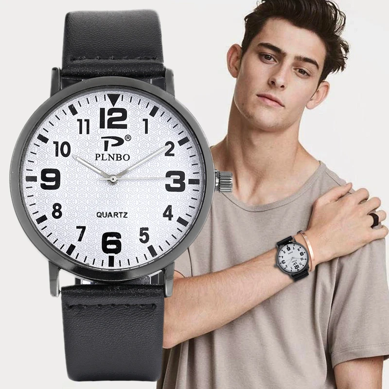 

New Men Watch Fashion Leather Strap Ultra-thin Quartz Sport Watch Men's Clock Professional Leisure Wrist Watch relogio masculino