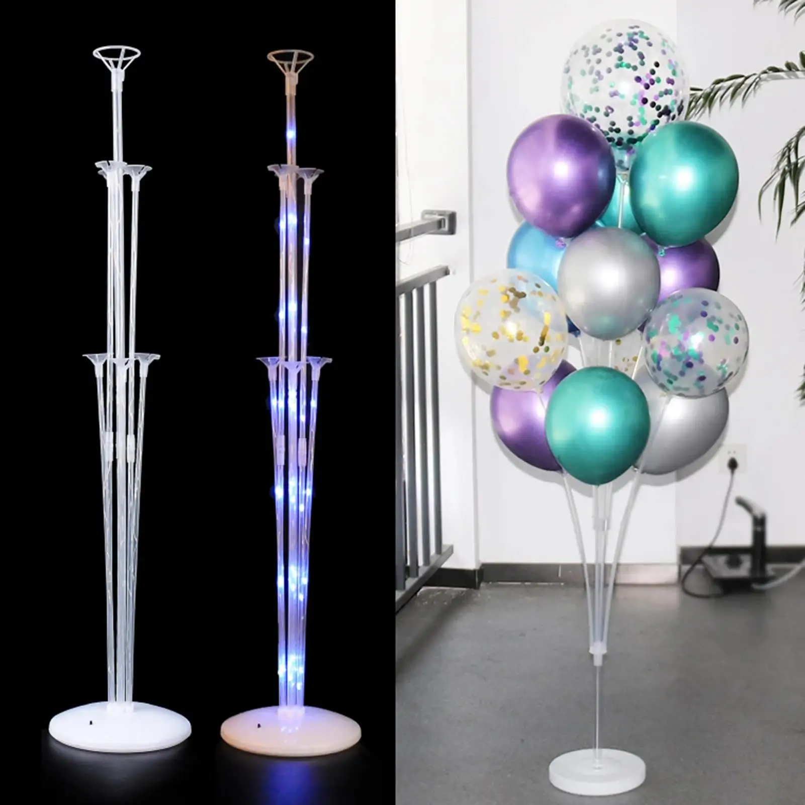 

HOT SALES！！！New Arrival Reusable Table Balloon Holder Column Stand with Light Birthday Wedding Decor Wholesale Dropshipping