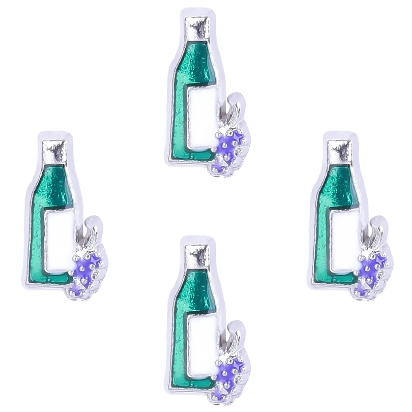 

20PCS/lot Alloy Wine Bottle Floating Locket Charms Fit For DIY Memory Magnetic Locket Jewelrys Making