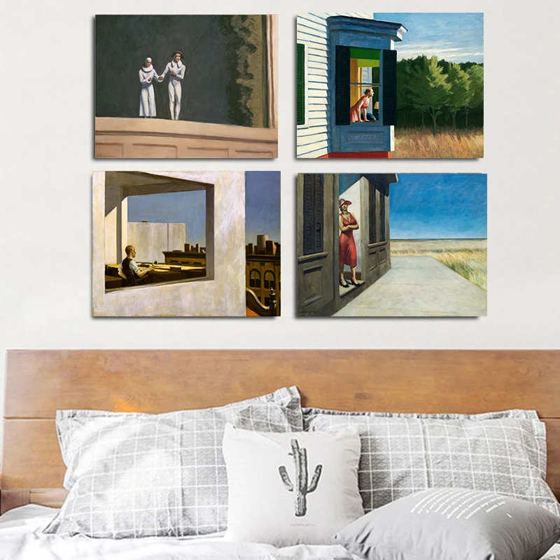 Классическое абстрактное искусство дом здание холст живопись пейзаж постер для