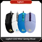 Оригинальная игровая проводная мышь Logitech G102 LIGHTSYNC 2-го поколения, игровая мышь с поддержкой рабочего столаноутбука, оптическая мышь Windows 1087