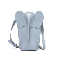 trendy elephant new pu leather crossbody bag for women 2021 fashion design lady shoulder mobile phone bag id card pack purse