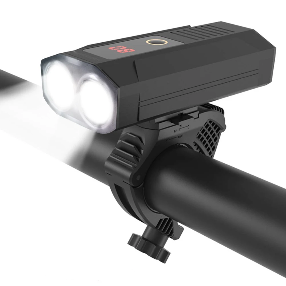 

BORUiT 5200mAh LED Bicycle Light USB Rechargeable Cycling Lamp Waterproof 900 Lumens Bike Front Light as Power Bank Headlight