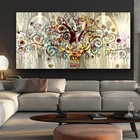 Пейзаж Древо жизни Густава Климта масляная живопись на холсте плакаты и принты настенные картины для гостиной