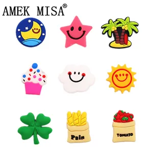 Поштучная распродажа, украшения для обуви в гавайском стиле, звездаЛунасолнцеклевер, ПВХ, 1 шт.