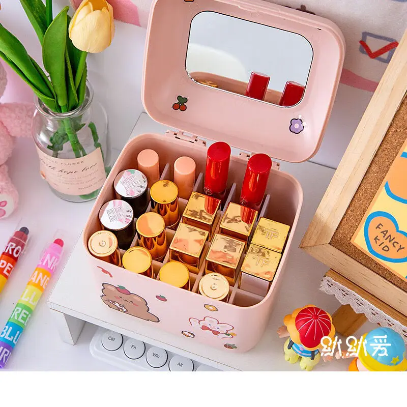 

Wonderlife Cute Lipstick Holder Makeup Organizer Storage Boxes Make Up Organizer Jewelry Box Display Stand Cosmetic Display Case