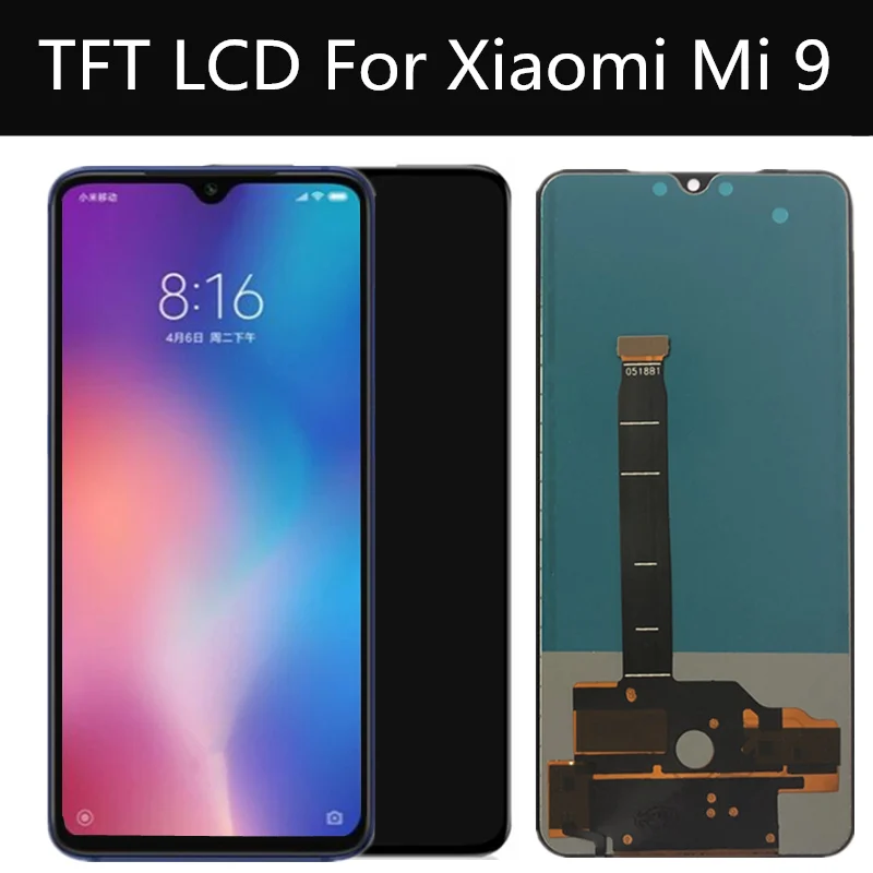 ЖК дисплей TFT для Xiaomi MI 9 с сенсорным экраном и дигитайзером в сборе Замена Mi9