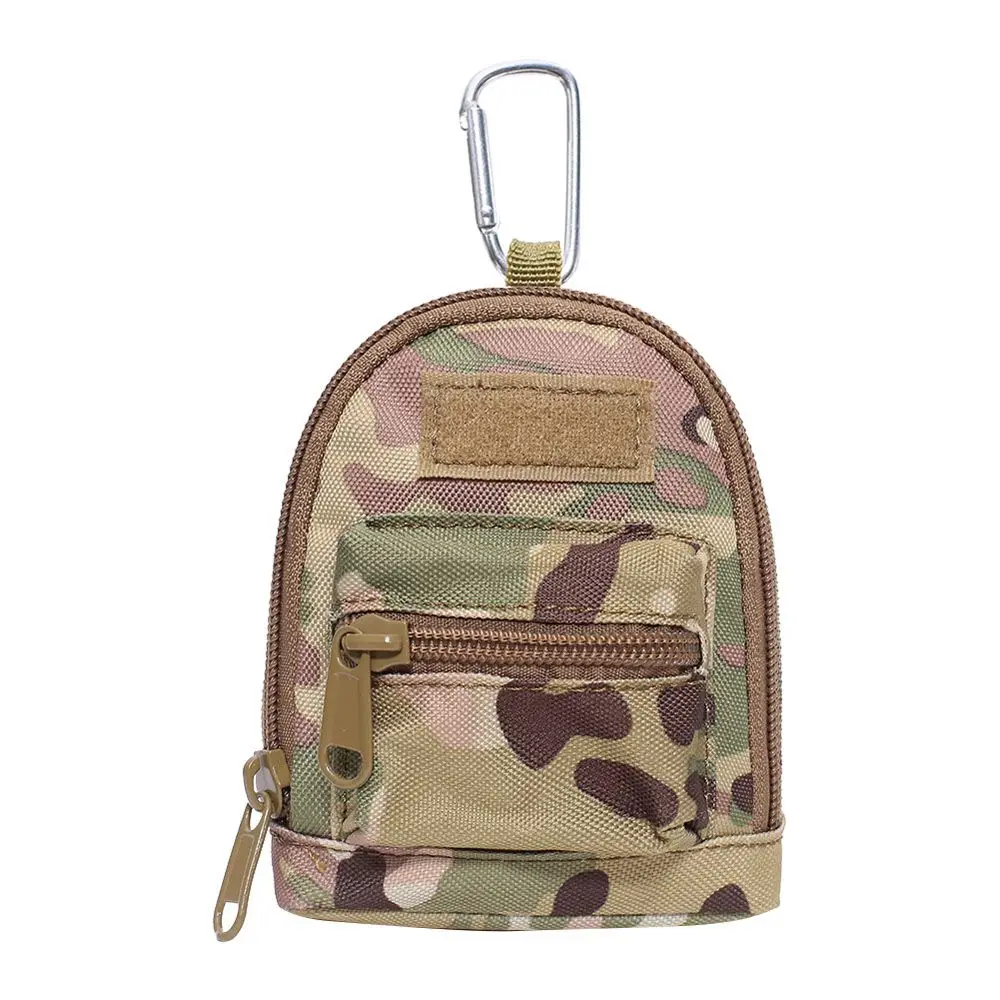 Поясная сумка с карабином нейлоновый кошелек для мелочи несколькими карманами