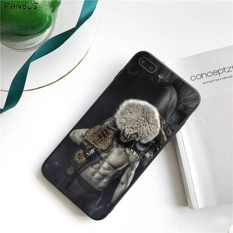 Черный мягкий чехол Khabib nurmagomedov для iPhone 13 11 pro XS MAX 8 7 6 6S Plus X 5 телефона 2020 XR
