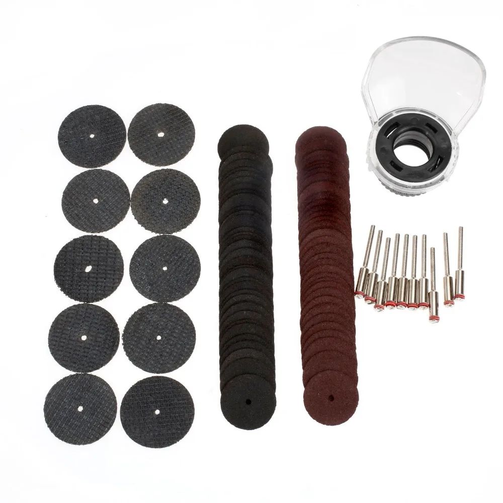 93Pcs Dremel Accessories Rotary Tool Sets Cutting Discs + Mandrel +Protective Cover for Drill Grinder Abrasive Tools | Инструменты