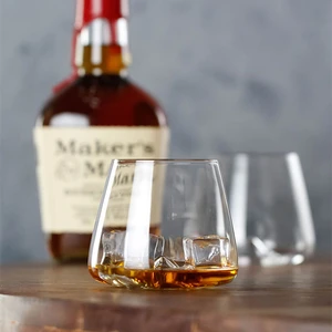 Creative Whiskey Glasses Crystal Scotch Brandy Snifter Beer Red Wine Glasses RocksGlass Tumbler Swirl Eddy Bottom Wine Glasses