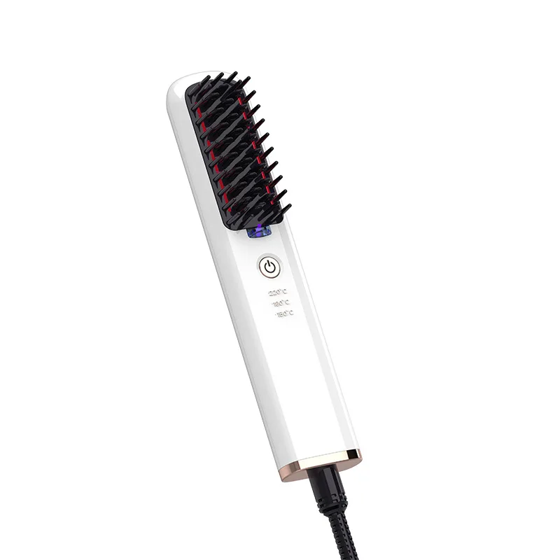 

Negative Ion Hair Straightener Comb Anion Red Light Hot Comb Fast Heating Electric hairbrush Salon Hairdressing Styler