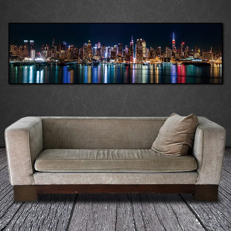 

canvas painting Picture wall picture city night art print canvas posters wall art Painting home decor landcape art print
