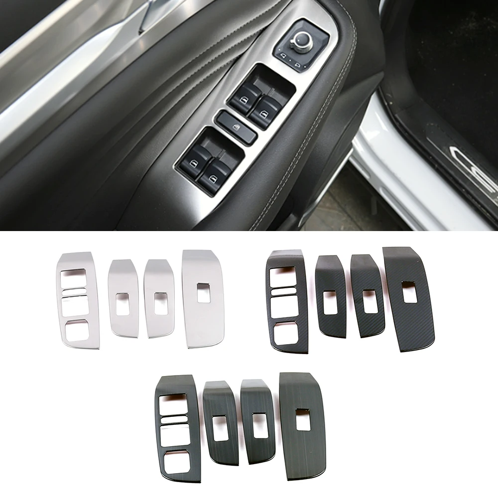 

For Haval F7 F7X 2018-2021 Auto Window Switch Panel Trims Stainless Steel Decorative Interior Parts Frame Mouldings Accessories