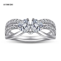 aiyanishi luxury female girl rings 925 sterling silver rings for women promise engagement rings for party jewelry drop shipping