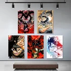 Картины на холсте, черный клевер, домашний декор, картины из японского аниме, настенные художественные принты, плакат с главным героем, модульные настенные картины