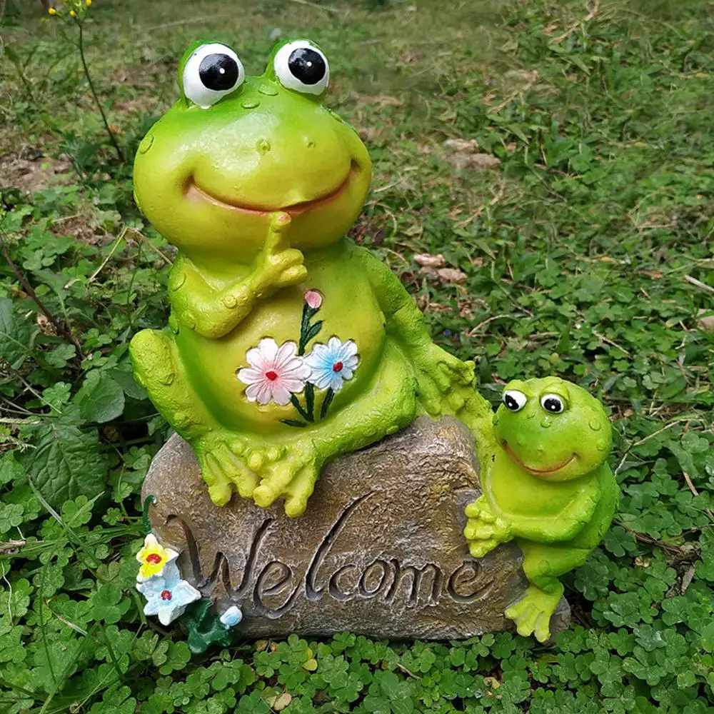 2 шт. Прекрасная лягушка ремесло миниатюрная искусственная амималь модель