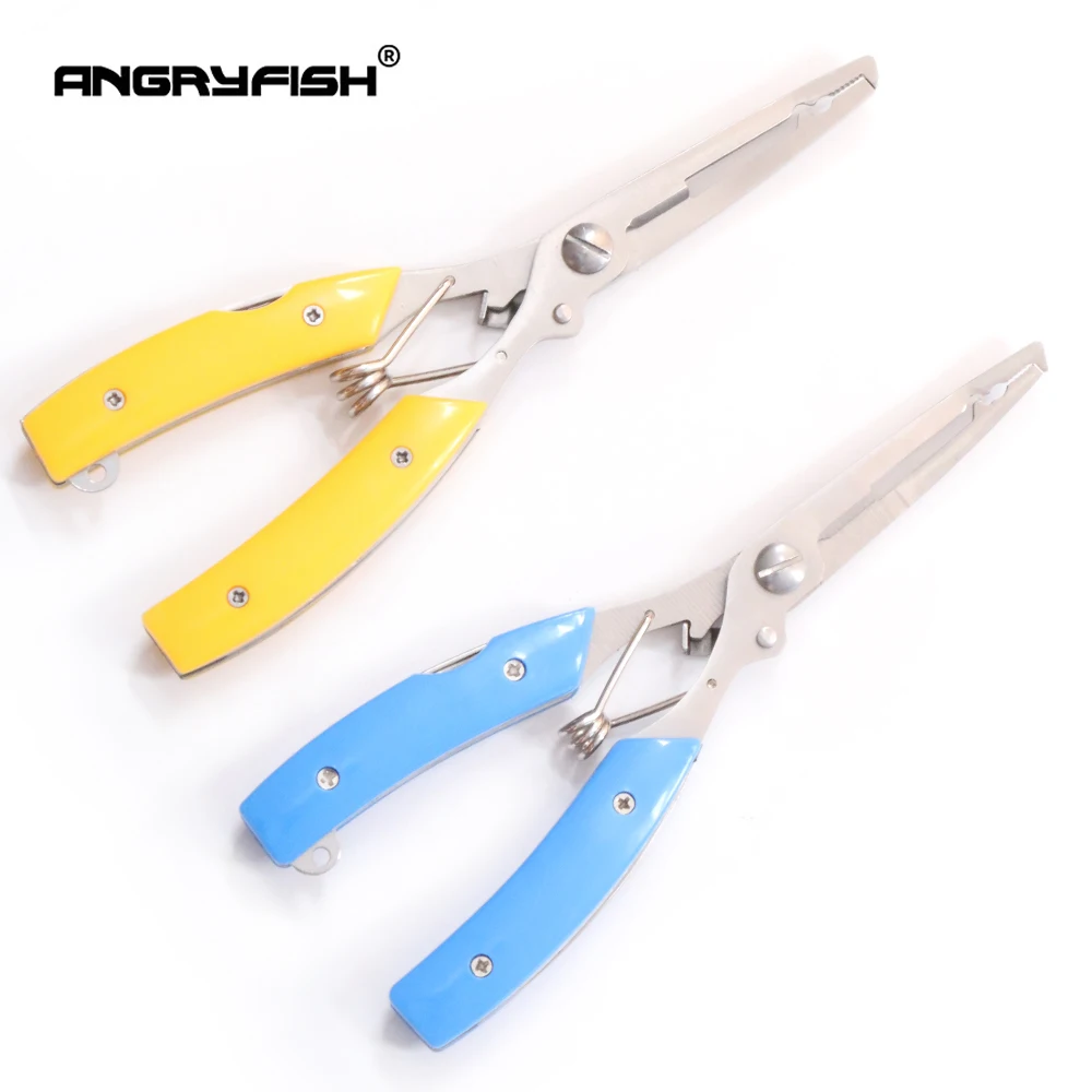 Фото ANGRYFISH рыболовные снасти, рыболовные ножницы, рыболовные снасти, наживка, приманка для рыбалки, плоскогубцы, синий/желтый цвет, L3 №4