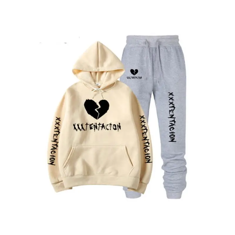 

Brand Men Sportswear Sets Running Sports Fitness Tracksuit Male Two Pieces Sweatshirt+Sweatpant Gym Clothing Trainingspak Mannen