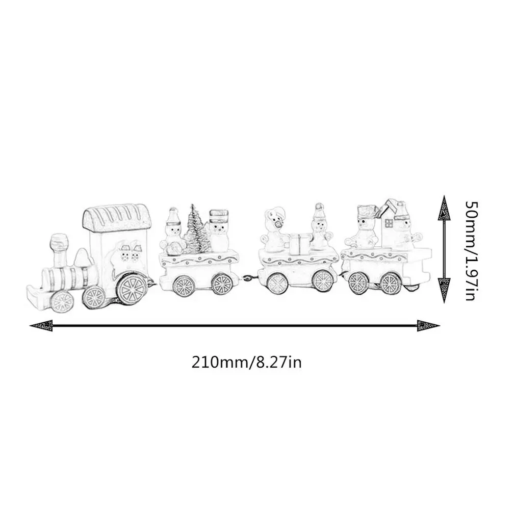 

Cute Christmas Decorations Santa Claus Wooden Train Toys Multi-color Optional Children's Toys Exquisite Holiday Gifts For Party