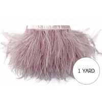 52colors natural leather pink ostrich feather trims ribbon 8 10 cm feathers for wedding dress decoration accessory plumes crafts