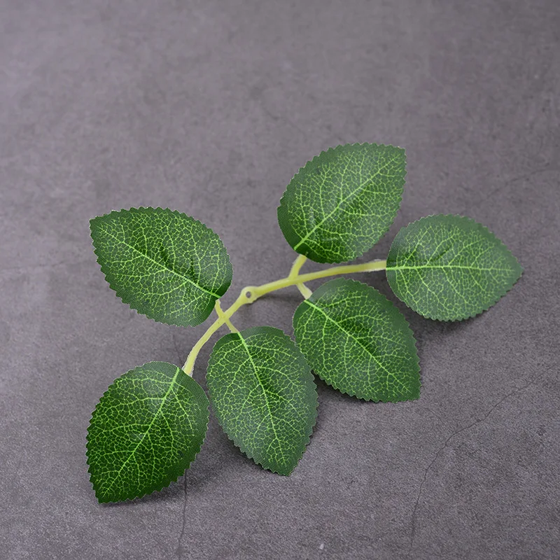 Декоративные цветы розы листья венков шелковые 20 шт. растения искусственные