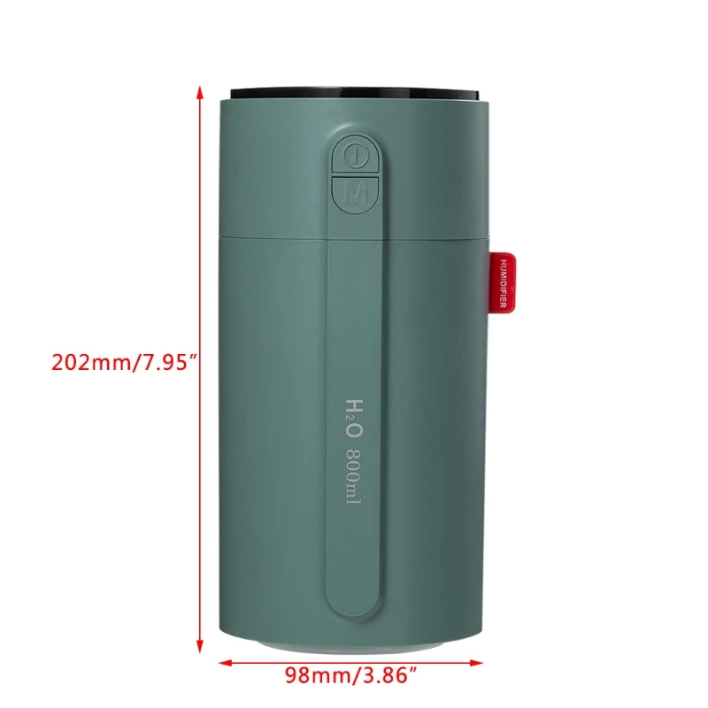 

800ml Dual Nozzle Air Humidifier USB Aroma Diffuser with Silent Night Light Induction Sprayer for Home Office 19QE