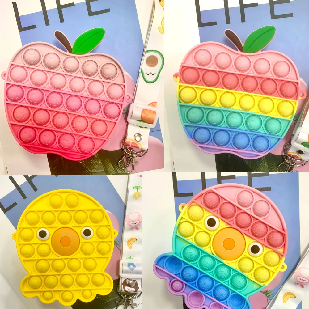 

Рождественские игрушки-осьминоги в виде яблока, популярные игрушки-фиджеты, игрушка с сенсорным рисунком, игрушка для аутизма, антистресс, ...