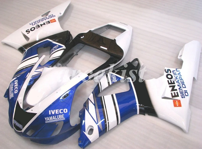 

4 Gifts New ABS Full Fairings Kit Fit for YAMAHA YZF-R1 R1 1998 1999 98 99 Bodywork set blue white black