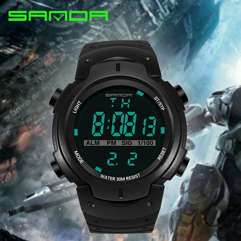 Sanda тренд многофункциональные военные часы специальные двойные