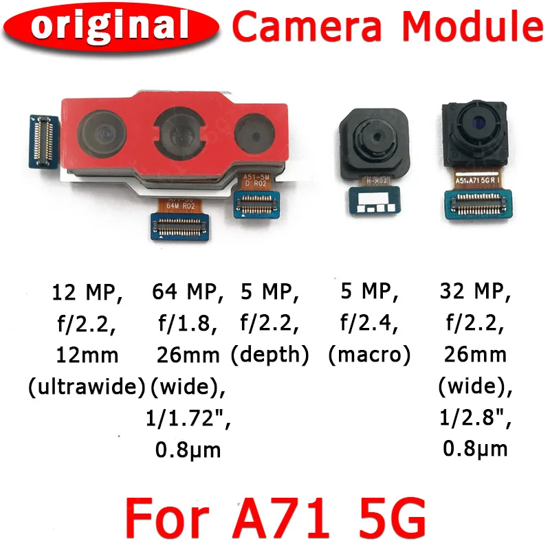 

Оригинальная камера заднего вида для Samsung Galaxy A71 5G A716, основная камера заднего вида, запасные части для замены модуля