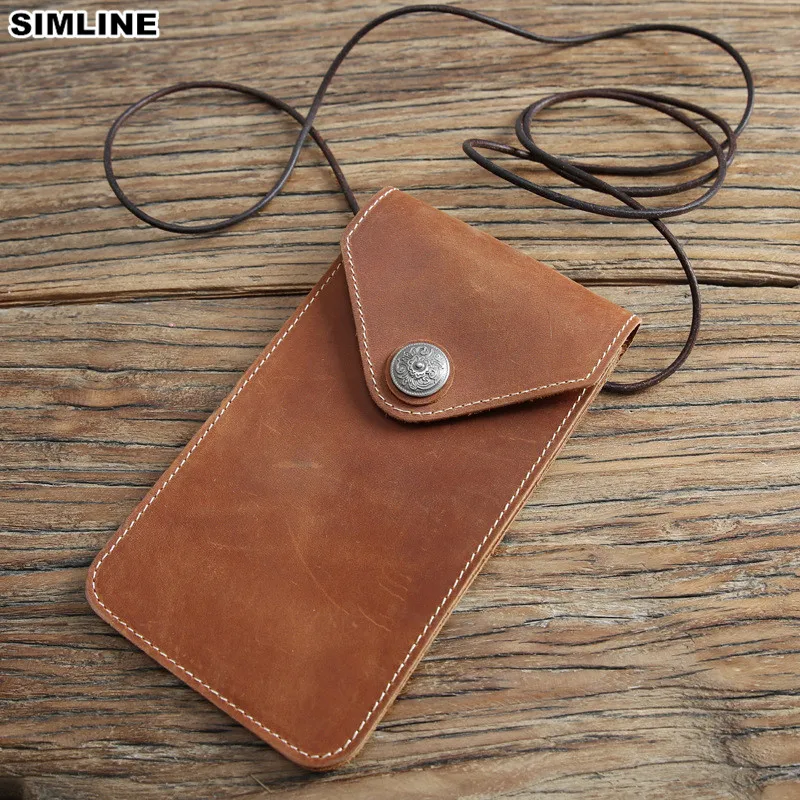 Сумка-мессенджер из натуральной кожи для мужчин и женщин винтажная маленькая