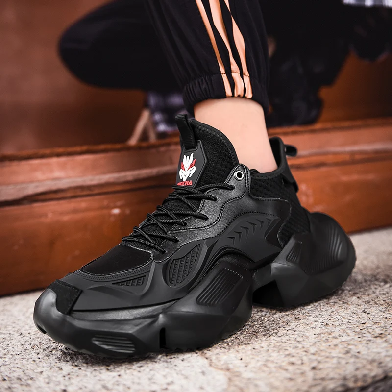 Мужские кроссовки для бега R.xjian черные дышащие большой размер 46 мужская